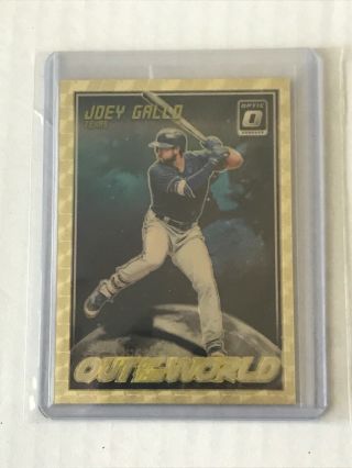 2018 Donruss Optic Gold Vinyl 1/1 One Of One Joey Gallo Out If This World
