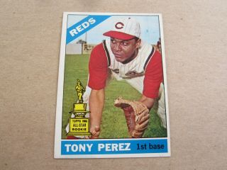 1966 Topps Mlb All - Star Rookie Card Tony Perez Reds/hof 72