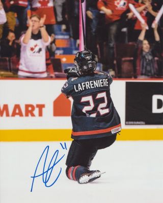 Alexis Lafreniere Signed Team Canada 8x10 Photo 2