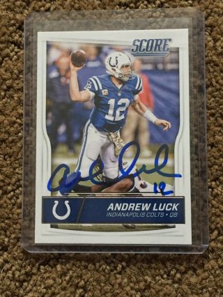 Andrew Luck Colts Hand Sign Auto In Person Score 2016