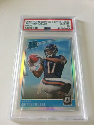 Anthony Miller 2018 Donruss Optic Rated Rookie Silver Holo 164 Gem Psa 10