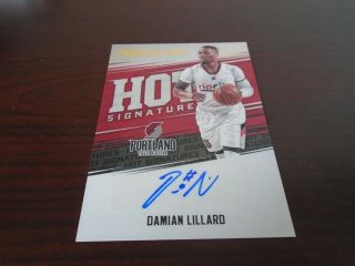 Damian Lillard 17 - 18 Nba Hoops Hot Signatures Auto Autograph Hs - Dl