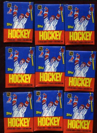 1986 - 87 Topps hockey partial wax box - 17 out of 36 packs - ex/mt to nm cond. 3