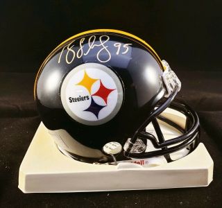 Pittsburgh Steelers Greg Lloyd Signed Riddell Mini Helmet