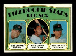 1972 Topps 79 Garman/cooper/fisk Red Sox Rookies Ex,  X1256778