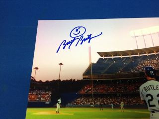 Brett Butler Signed Los Angeles Dodgers Baseball 16x20 Photo PSA 4A88430 4