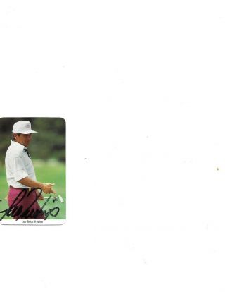 Lee Trevino Signed 1997 Fax - Pax Golf Card