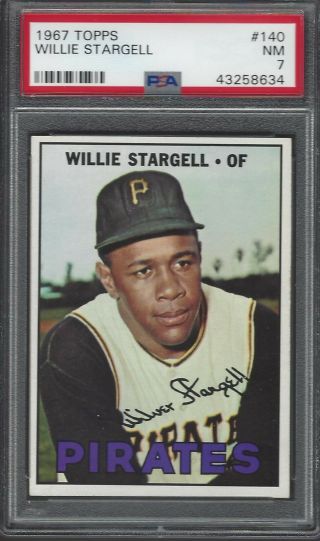 Psa 7 - 1967 Topps 140 Willie Stargell Pittsburgh Pirates Hof