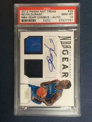 Kevin Durant Psa 10 ’d /49 ‘12 National Treasures Auto Game Patch Jersey