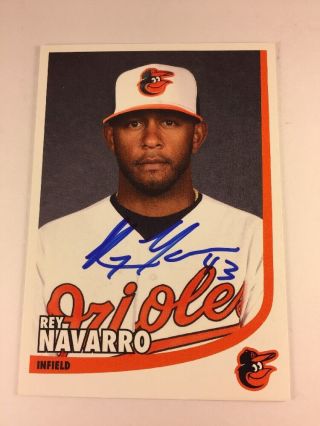 Rey Navarro Signed Autographed Baltimore Orioles Team Issued Postcard Photo