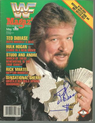 Eb2660 Million Dollar Man Ted Dibiase Signed Historical Wrestling Document W/coa