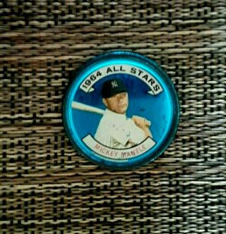 1964 Topps All Stars Coin Mickey Mantle 131 York Yankees