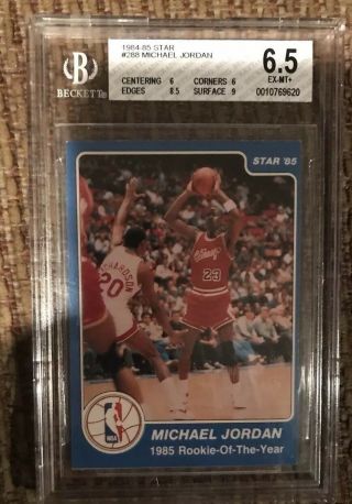 1984 - 85 Star Michael Jordan 288 Beckett 6.  5 Ex - Mt