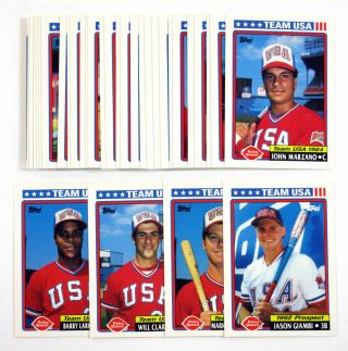 1992 Topps Dairy Queen Team Usa Baseball Set (33) Giambi Mcgwire Clark Larkin