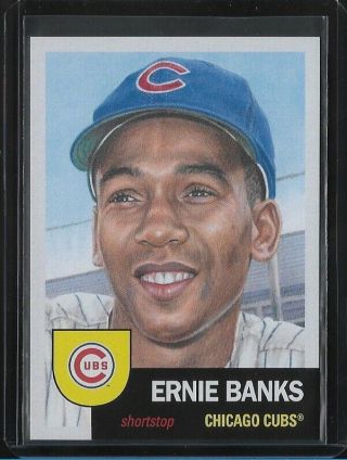 2019 Topps Living Set 217 Ernie Banks Chicago Cubs Hof