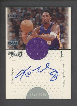2000 - 01 Ud Pros & Prospects Kobe Bryant Lakers Game Jersey Auto