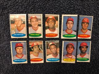1974 Topps Cincinnati Reds Stamps Team Set Rose,  Bench,  Morgan,  Perez.
