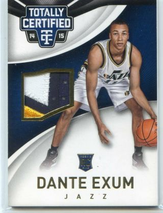 2014 - 15 Panini Totally Certified Jersey Patch Rookie Rc Dante Exum Jazz 2/10