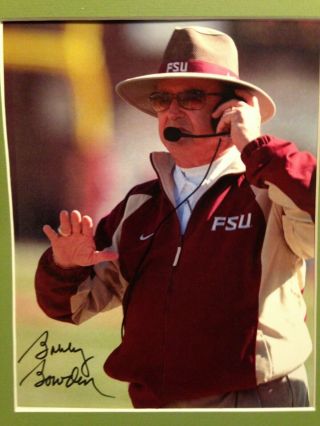 Bobby Bowden Florida State Seminoles Signed 8x10