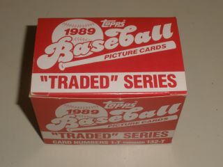 1989 Topps Traded 132 Card Complete Set Ken Griffey Jr Randy Johnson Rc