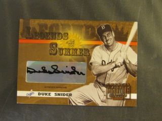 2003 Donruss Signatures Legends Of The Summer Duke Snider Auto Dodgers Legend