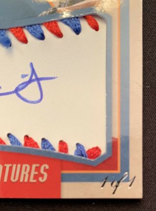 2019 Leather And Lumber Kyle Wright Red White Blue Rookie Auto One Of One 1/1 2