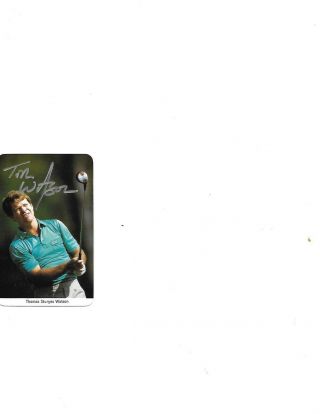 Tom Watson Signed 1997 Fax - Pax Golf Card