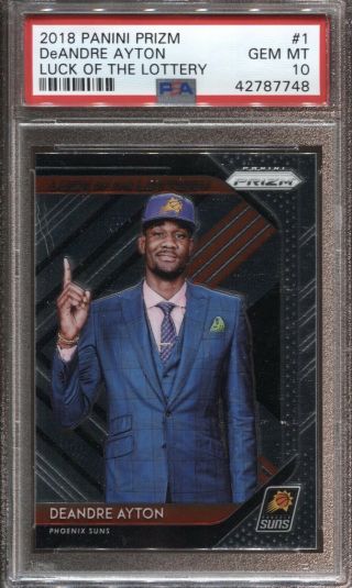 Deandre Ayton Psa 10 2018 Panini Prizm Basketball 1 Luck Of The Lottery Rookie
