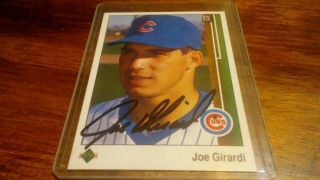 Joe Girardi Autographed Card With Chicago Cubs