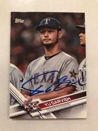 Yu Darvish Signed Autographed 2017 Topps All Star Game Card Texas Rangers Cubs
