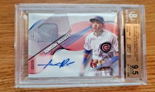 2017 Topps Major League Material Auto Relic Addison Russell 15 Bgs 9.  5 Auto 10