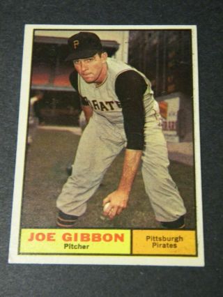 1961 Topps Baseball Card 523 Joe Gibbon Pittsburgh Pirates High Number Ex/mt