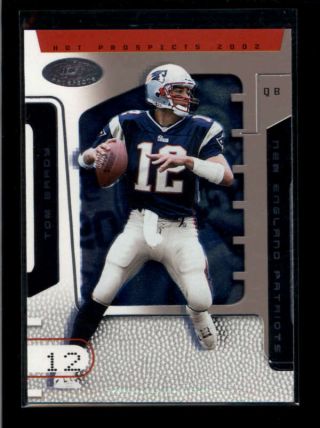 Tom Brady 2002 Fleer Hot Prospects 9 Patriots 2nd Year Card Aj4840