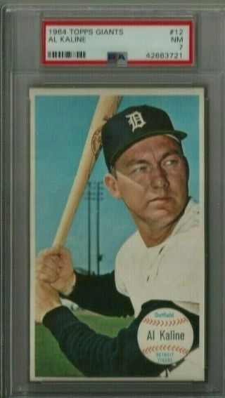 1964 Topps Giants 12 Al Kaline Psa 7 Nm Detroit Tigers Baseball Card