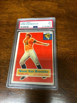 1956 Topps 6 Norm Van Brocklin Psa 5 Ex