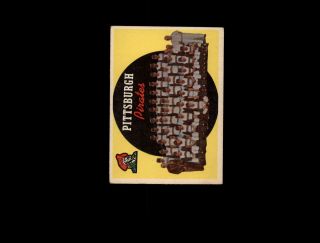 1959 Topps 528 Pittsburgh Pirates Team Poor D968745