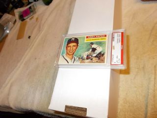 1956 Andy Pafko Baseball Card/ Topps 312/ Psa 8 Nm - Mt