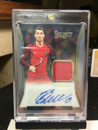 2016 - 17 Select Soccer Cristiano Ronaldo Jersey Autograph 34/50 Portugal Cr7 Auto