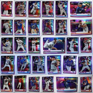 2019 Topps Chrome Pink Refractor Baseball Cards Complete Your Set U Pick 1 - 204