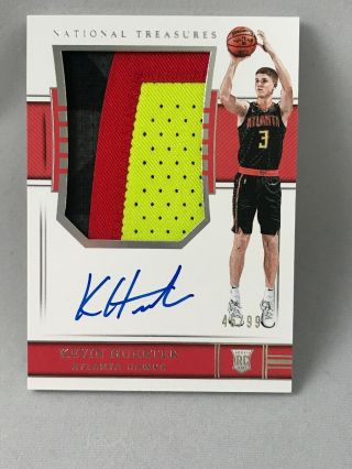 2018 - 19 National Treasures Rpa Rookie Patch Autograph Auto Kevin Huerter 42/99