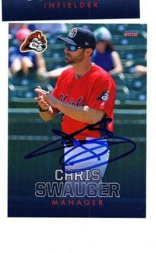 Chris Swauger Signed Autographed 2018 Peoria Chiefs Team Set Card Cardinals