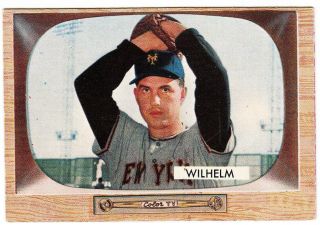 1955 Bowman 1 Hoyt Wilhelm York Giants First Card In This Set Exmt