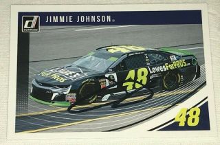 Jimmie Johnson Lowes Hms Chevy Zl1 48 Camaro 7x Champ 2019 Donruss Signed Card