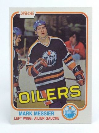 1981 - 82 Mark Messier 118 Edmonton Oilers Opc O - Pee - Chee Ice Hockey Card H463