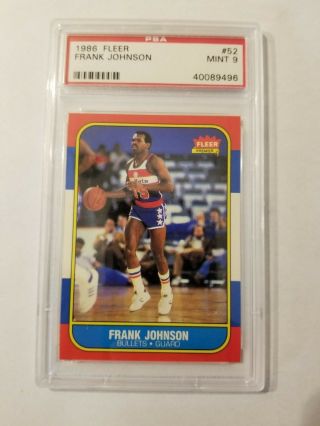 1986 - 87 Fleer 52 Frank Johnson Psa 9