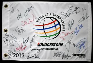 2013 World Golf Championships Bridgestone Invitational Signed Flag