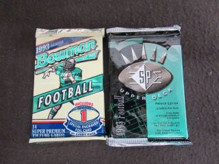 (4) Packs Of 1993 Sp And Bowman Football Upper Deck Pl241