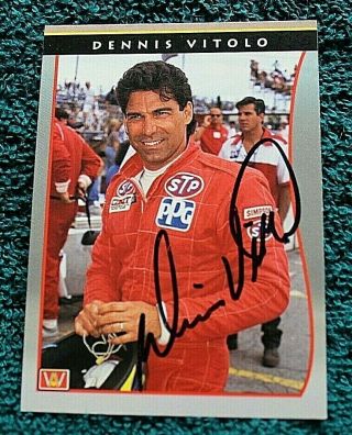Ppg Indy 500 Trading Card Autographed Signed Indy Great Dennis Vitolo