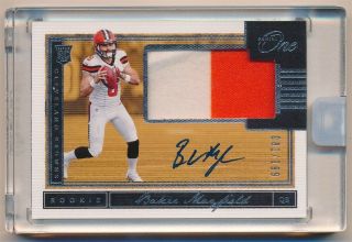 Baker Mayfield 2018 Panini One Rc Rookie Autograph 2 Color Patch Auto Sp 81/199