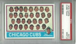 1976 Topps Baseball Card 277 Team,  Chicago Cubs Graded Psa 9